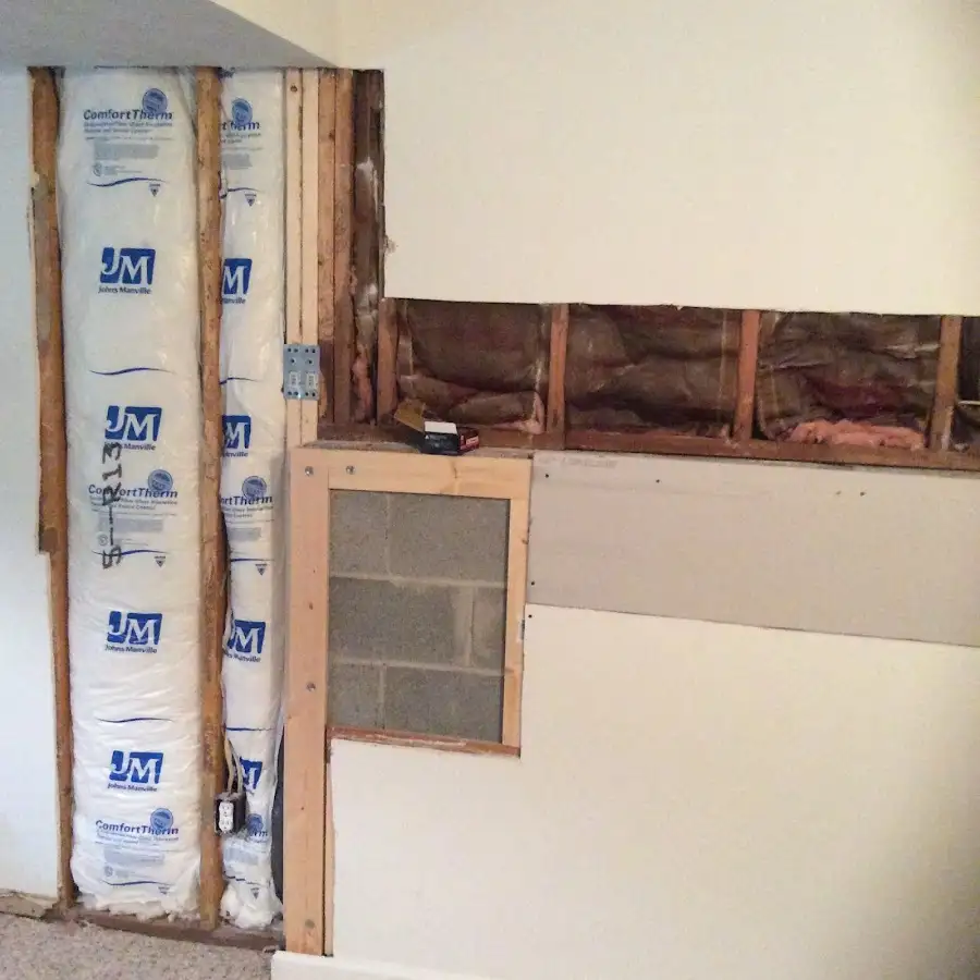 Wall insulation replacement during Odor Removal & Deodorization in Cape St. Claire